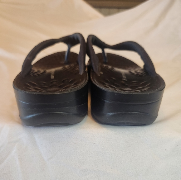 AREOTHOTIC Women's Sparkle Platform Sandals Black Size 7 - Picture 8 of 8